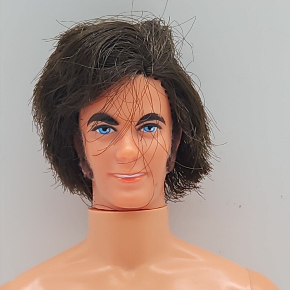 Barbie "Mod Hair Ken" Brunette Rooted Hair Bendable Knees Mattel Vtg 1968 Doll